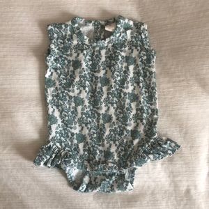 Kate quinn 0-3 months tank ruffle leg bodysuit